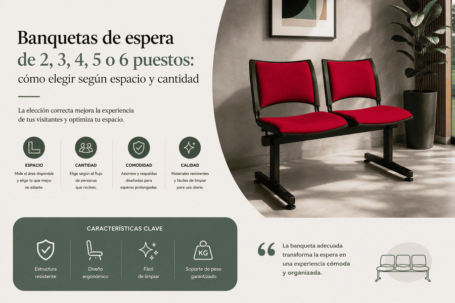  ¿qué banqueta de espera elegir según la cantidad de puestos?  vicca