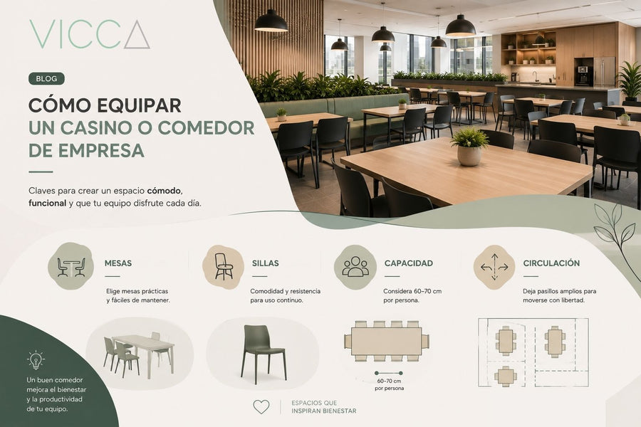 Cómo equipar un casino o comedor de empresa vicca