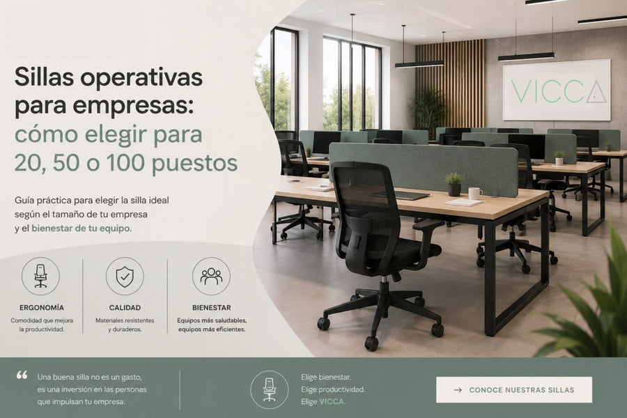 Sillas operativas para empresas cómo elegir para 20, 50 o 100 puestos vicca