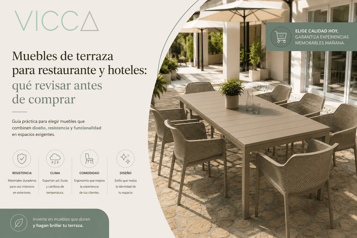como equipar las zonas exteriores de un hotel