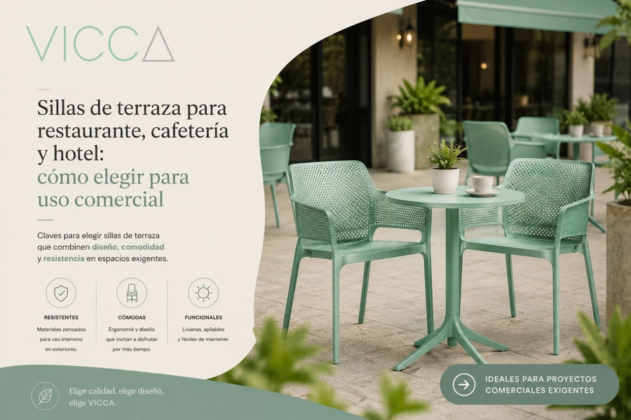 Sillas de terraza para restaurante, cafetería y hotel de uso comercial vicca