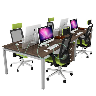 Estación de trabajo modular para 4 personas con base abierta VICCA