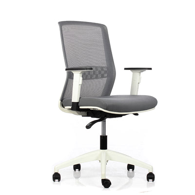 Silla ergonómica Big Boss blanca con brazos 2D | VICCA