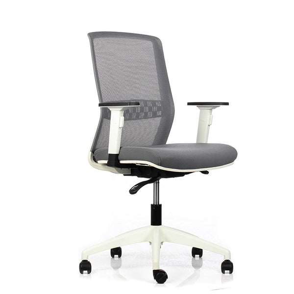 Silla ergonómica Big Boss blanca con brazos 2D | VICCA
