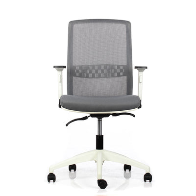 Silla ergonómica Big Boss blanca con brazos 2D | VICCA