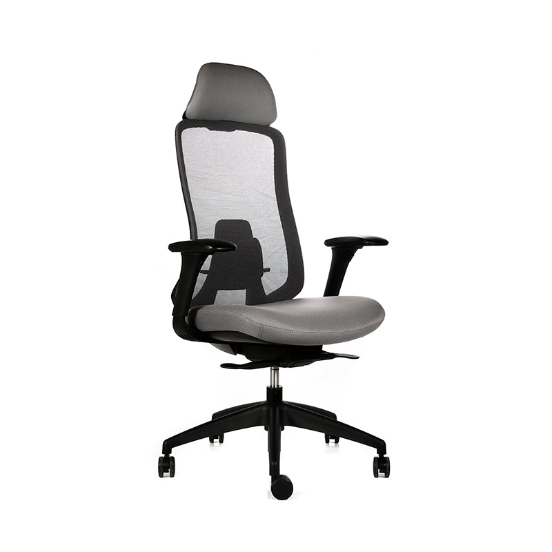 Silla Ergonómica Donnina Malla Gris con Brazos 4D