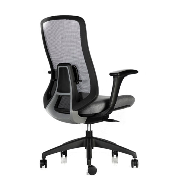 Silla Ergonómica Donnina Malla Gris con Brazos 4D