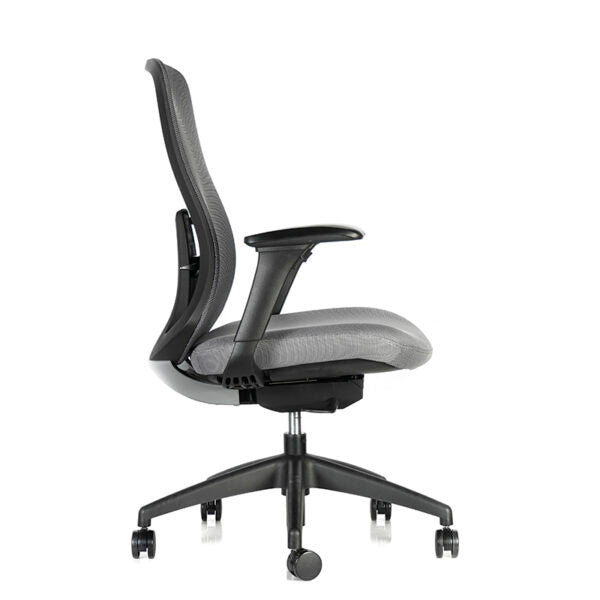 Silla Ergonómica Donnina Malla Gris con Brazos 4D