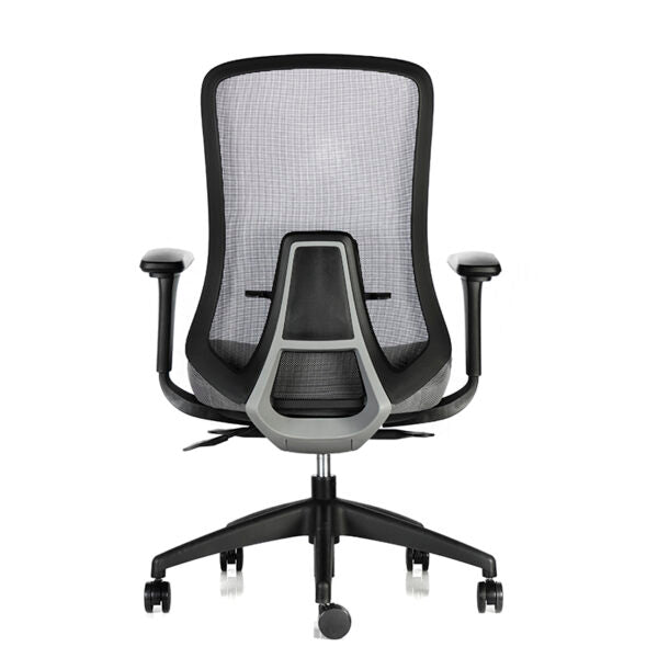 Silla Ergonómica Donnina Malla Gris con Brazos 4D