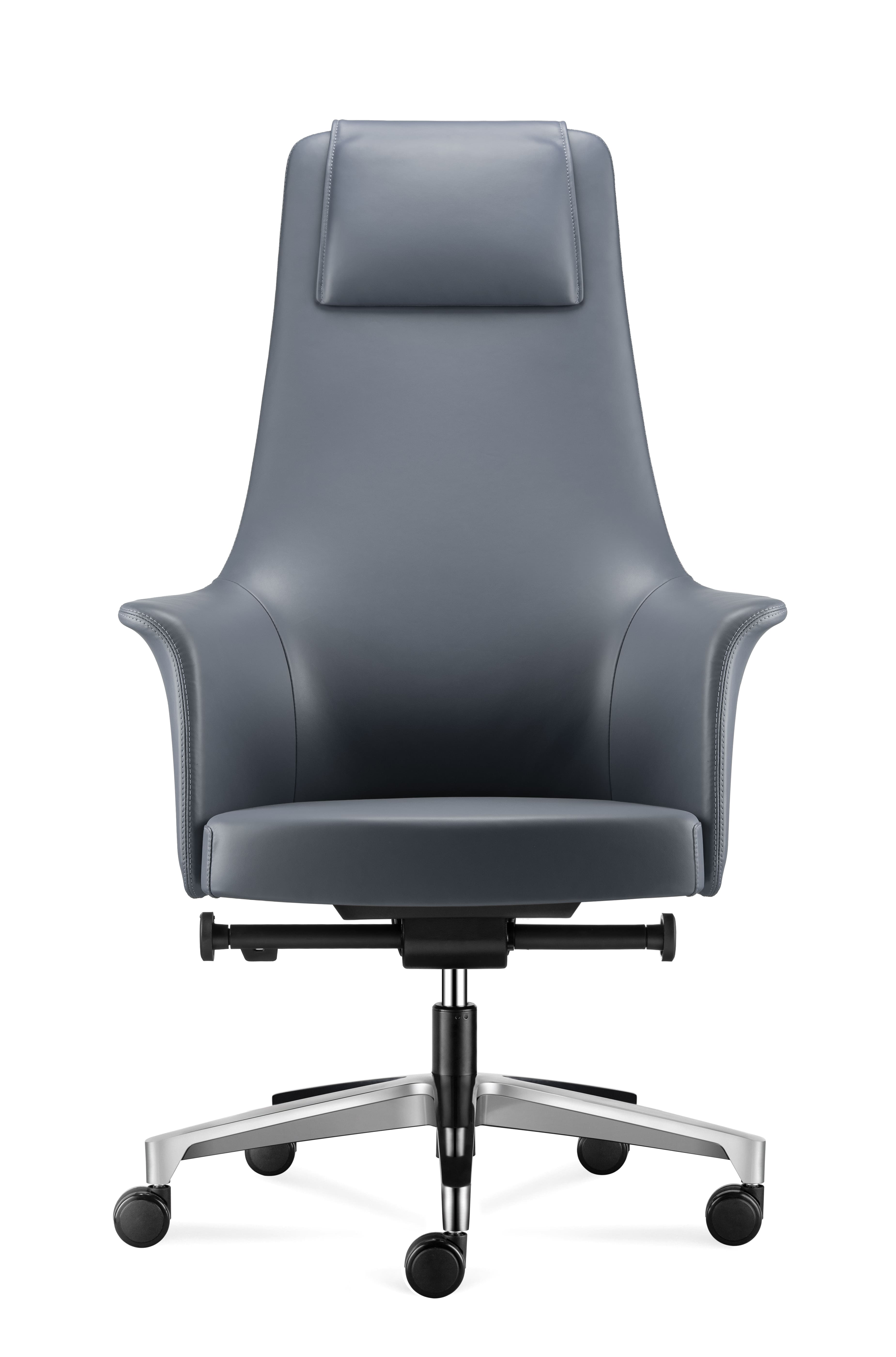 Silla Gerencial Accord Tapizada en Cuero Sintético Negro