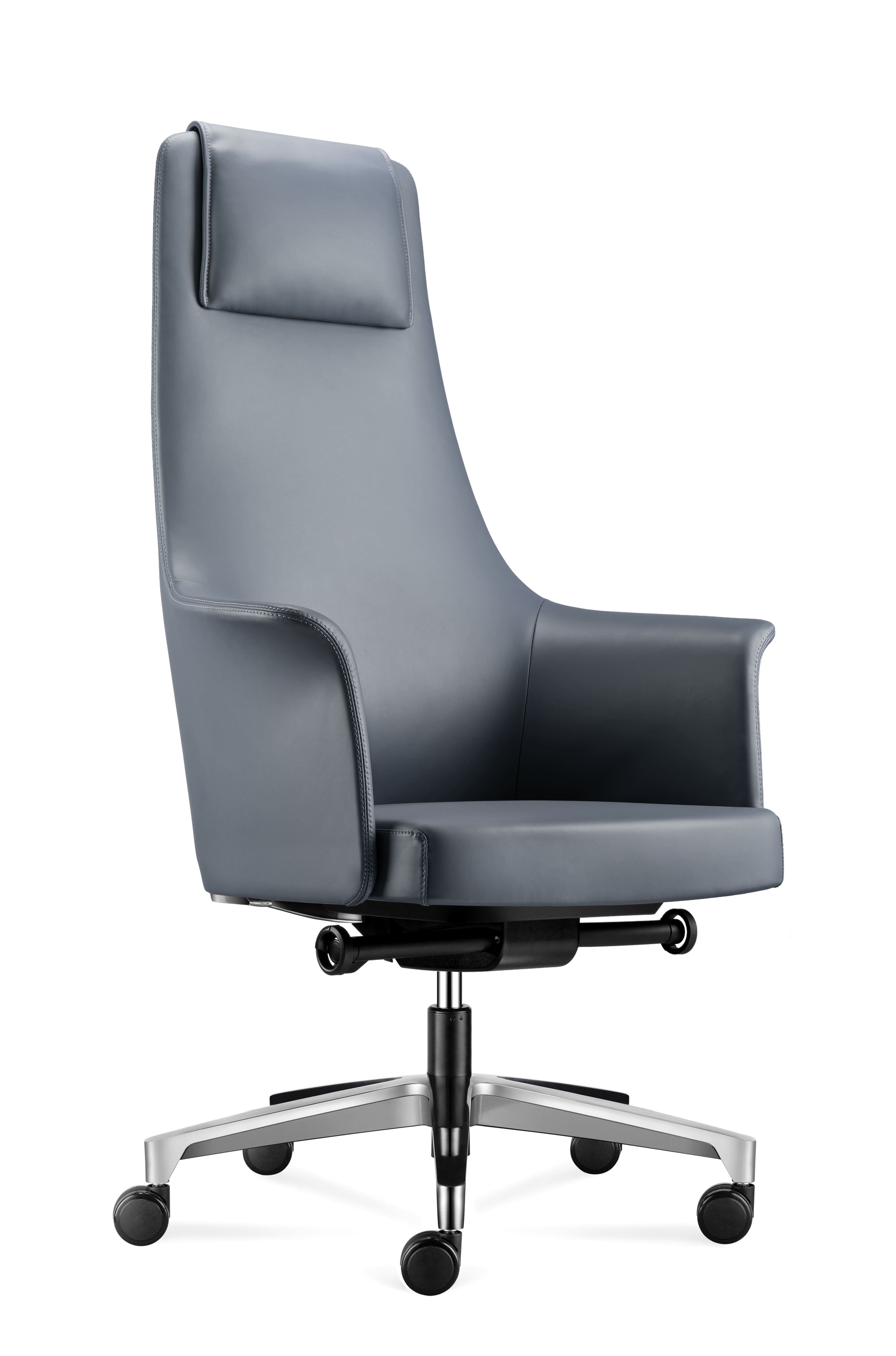 Silla Gerencial Accord Tapizada en Cuero Sintético Negro
