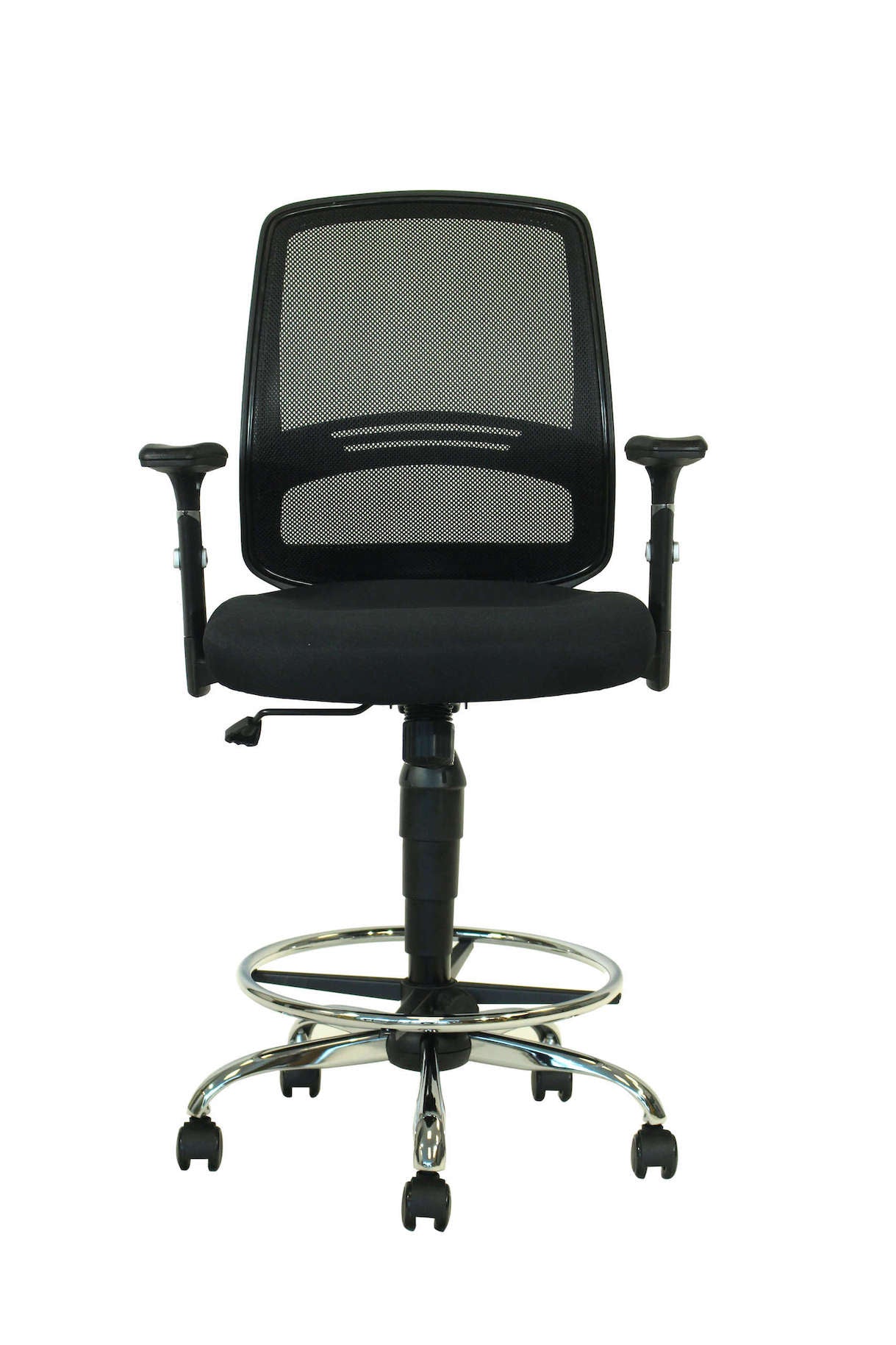 Silla Cajero Cubo de Malla con Apoyabrazos Regulables