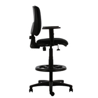 Silla cajero Torino Media tapizada brazos aro apoyapiés negro vicca