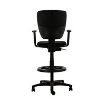 Silla cajero Torino Media tapizada brazos aro apoyapiés negro vicca frente