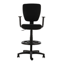 Silla cajero Torino Media tapizada aro apoyapiés negro vicca