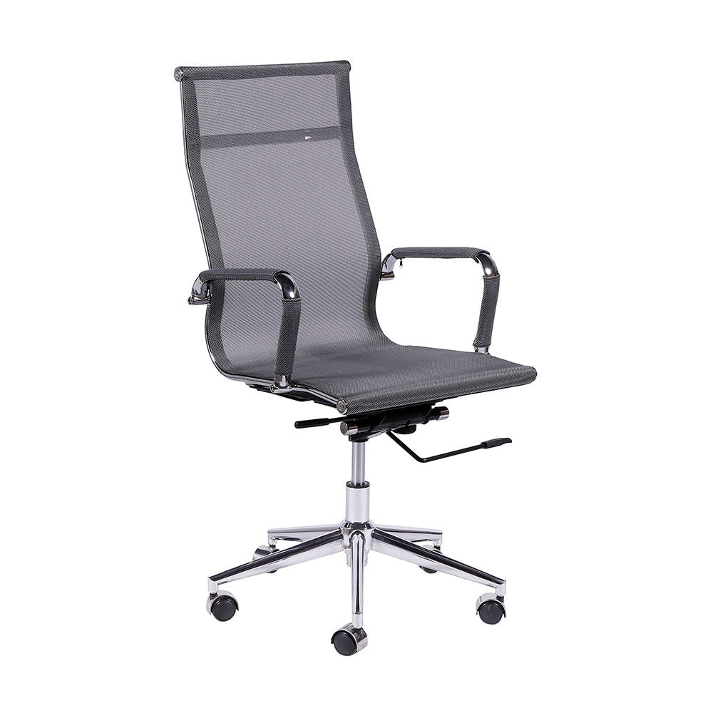 Silla de Conferencia Carson Alta Gris Giratoria vicca