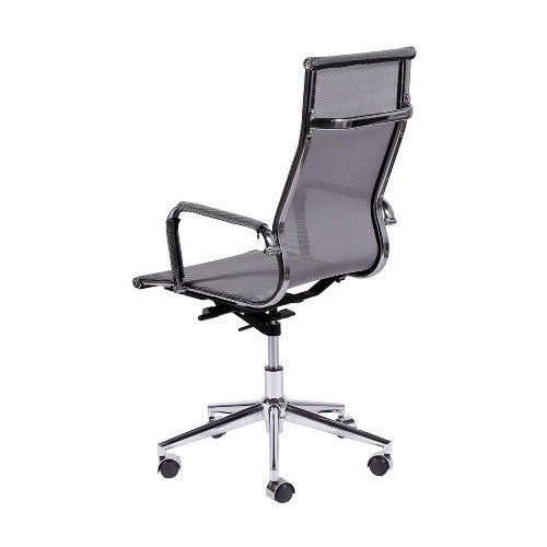 Silla de Conferencia Carson Alta Gris Giratoria vicca