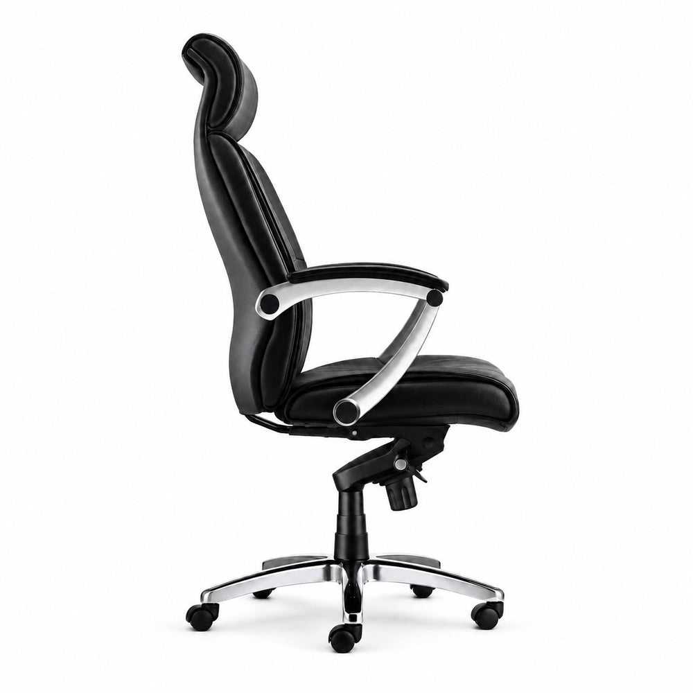 Silla de directorio Noa reclinable con apoyacabeza, vista lateral