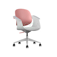 silla toya gris respaldo rosado
