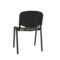 Silla de Polipropileno Novaiso Negra Italiana estructura negra