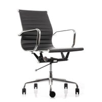 Silla de Reunión Atton Media de Ecocuero Negro vicca