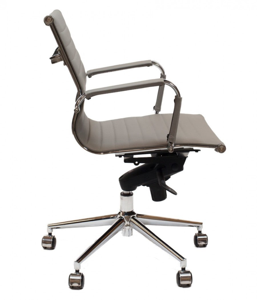 Silla de Reunión Bishop Baja Gris Giratoria vicca