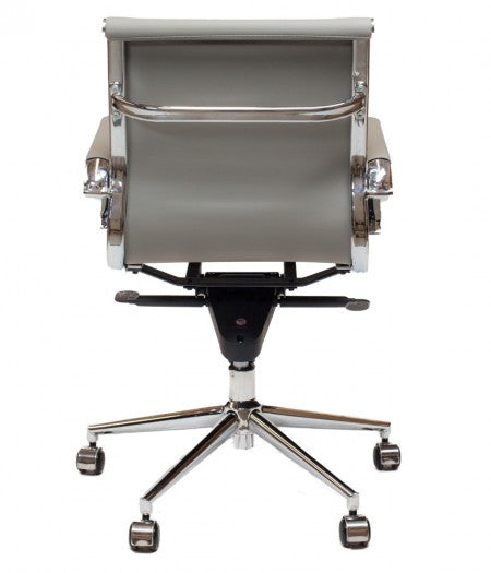 Silla de Reunión Bishop Baja Gris Giratoria