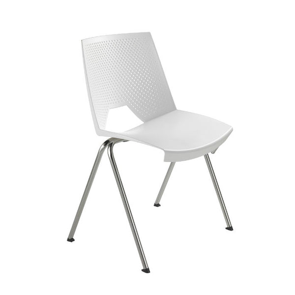 Silla para Casino Strike apilable color blanco