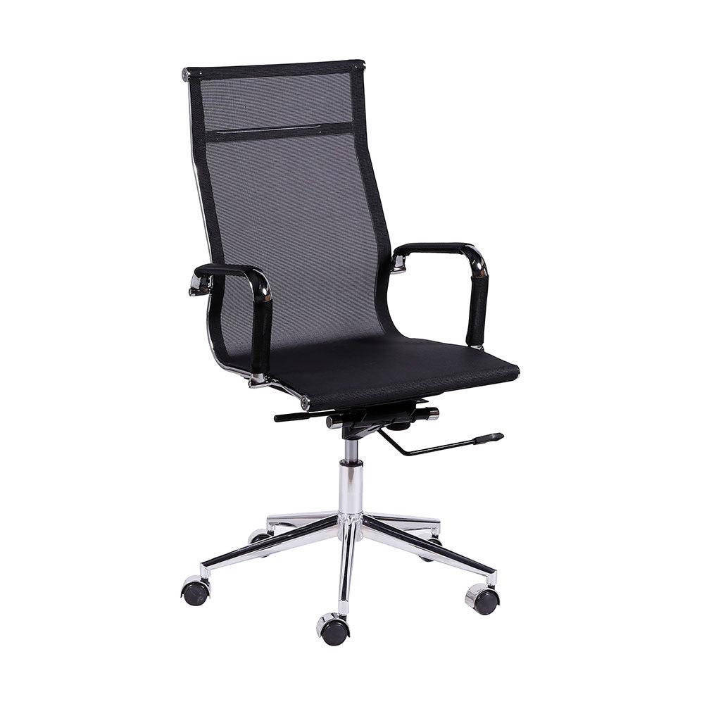 Silla para Conferencias Carson Alta Negra Giratoria
