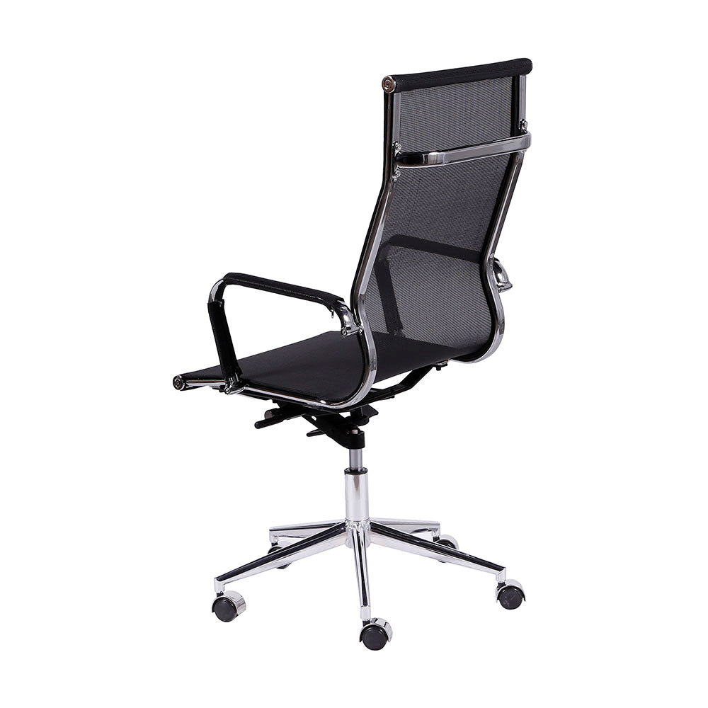 Silla para Conferencias Carson Alta Negra Giratoria