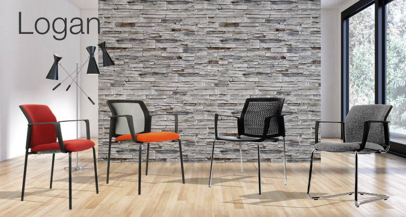 Silla de Visita Logan respaldo malla asiento tapizado Vicca, afiche 2
