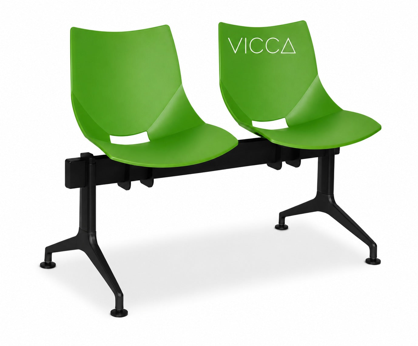 Banqueta de espera Shell polipropileno Vicca, vista frontal