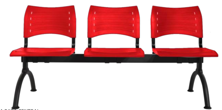 Banqueta Spring Plástica Pata Recta para sala de espera