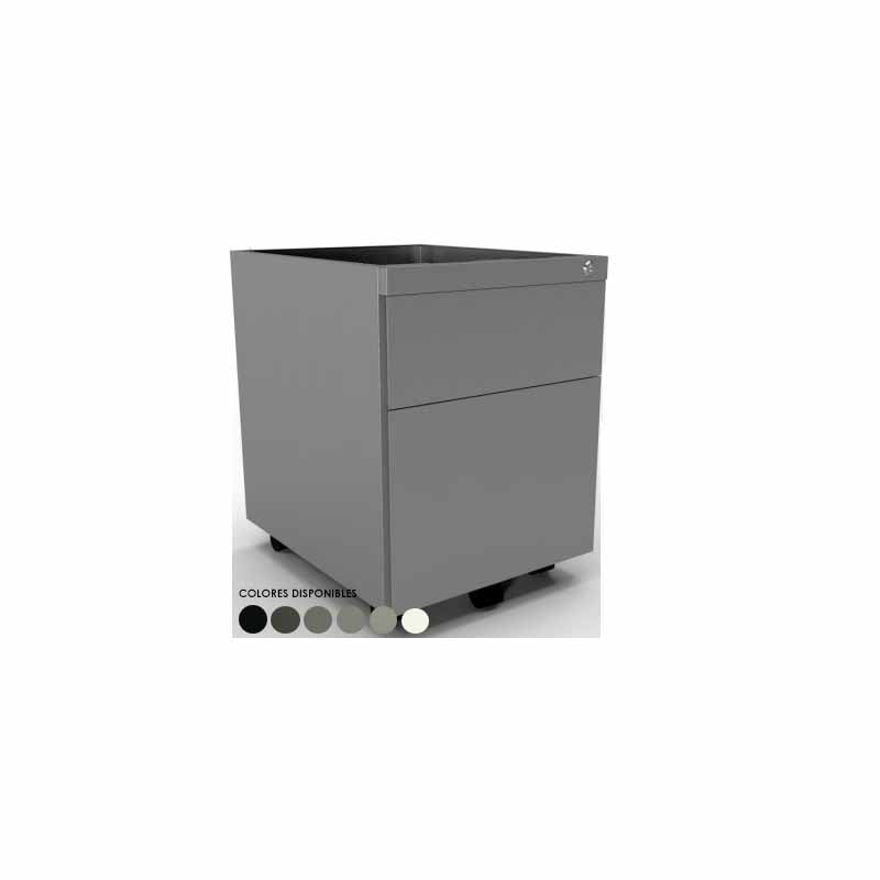 Cajonera metálica Mob 1C1K Vicca, vista lateral
