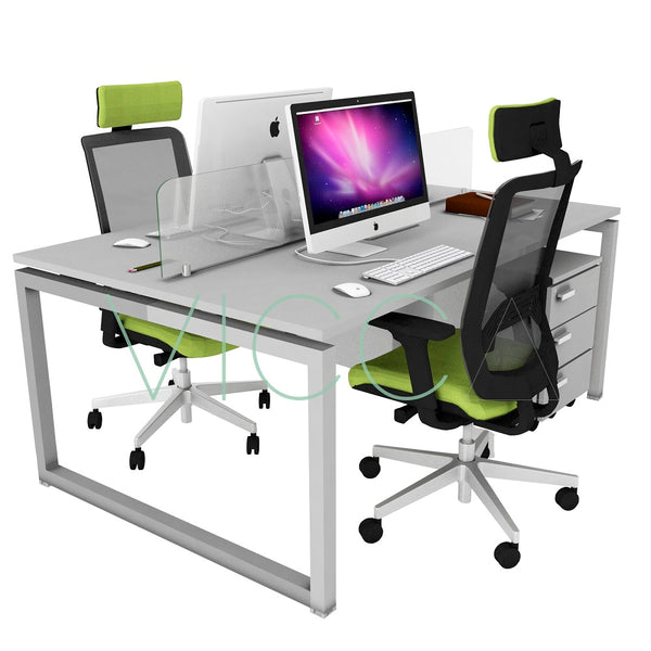 Escritorio bench para 2 personas con base cerrada VICCA