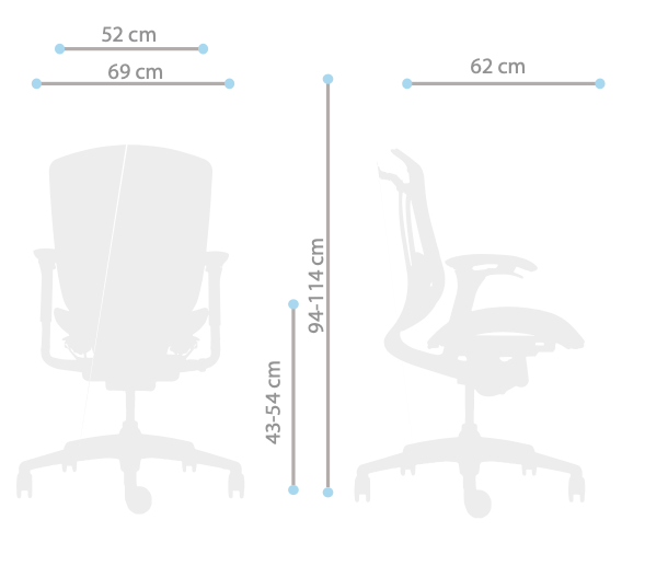Silla Ergonómica Contessa Seconda Okamura Full Malla