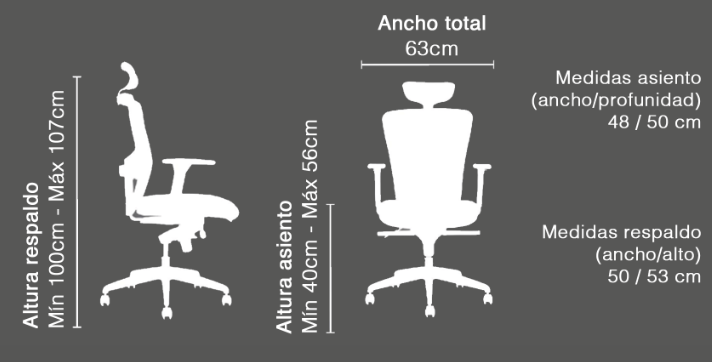 Silla Ergonómica de Oficina Leep con Lumbar Ajustable