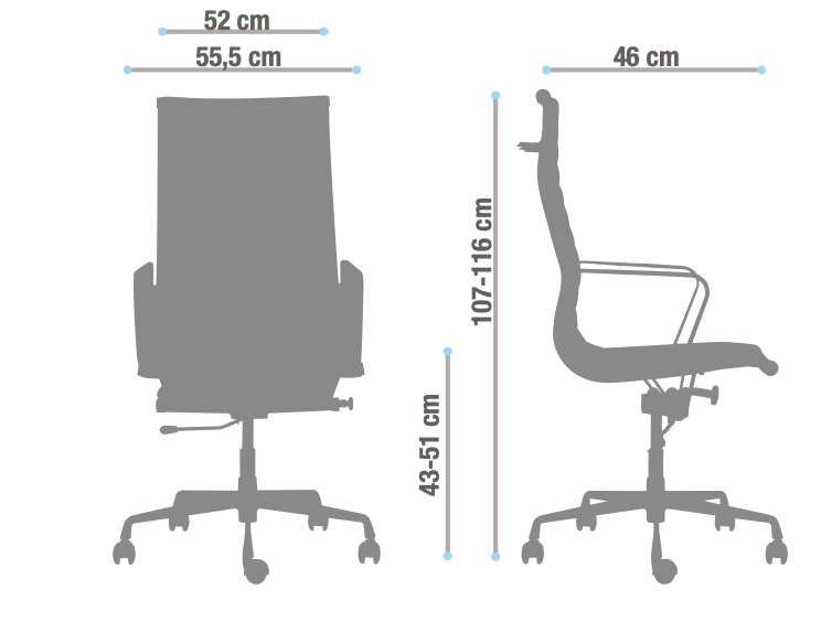 Silla Gerencial Atton Alta de Ecocuero Negro