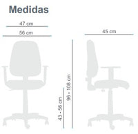 medidas Silla Operativa Rudy Alta