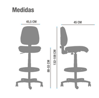 medidas Silla cajero Rudy Media tapizada