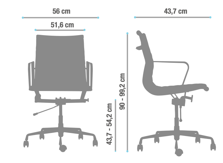 Silla de Reunión Atton Media de Ecocuero Negro