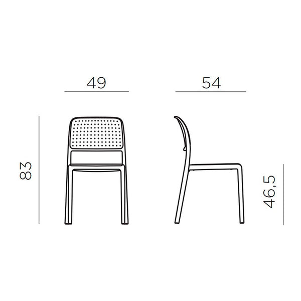 Silla de terraza Bora Bistrot Nardi grafito | VICCA