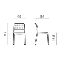 medidas Silla de Terraza Bora Bistrot Nardi Roja