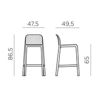 Medidas Taburete Lido Mini Nardi Tortora 65 cm