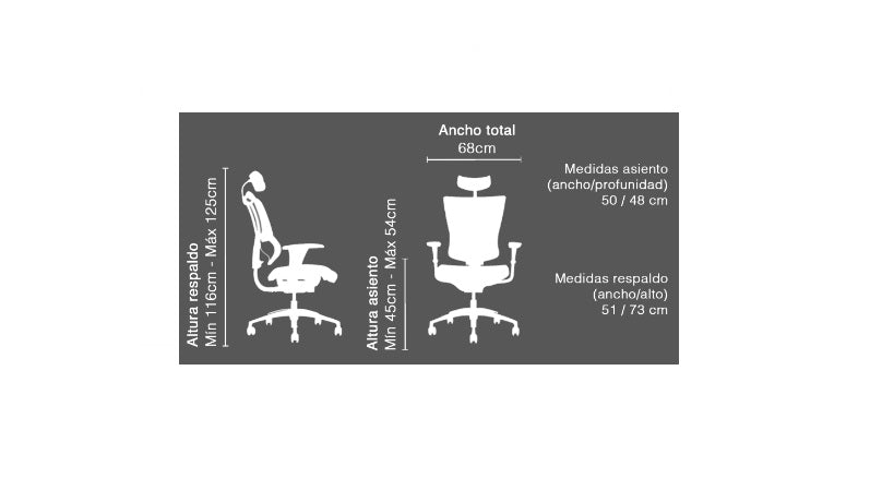Silla Ergonómica iOO Black Premium Full Malla