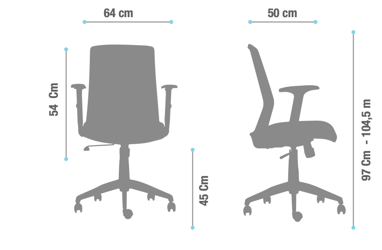 Silla Ergonómica Tossy con Brazos 2D y Respaldo de Malla