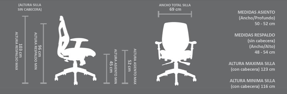 Silla de Oficina Identity con Mecanismo Sincrónico