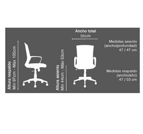 Silla Operativa Clep Reclinable con Soporte Lumbar