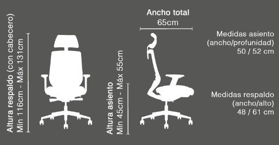Silla Ergonómica de Oficina Ronet con Doble Malla