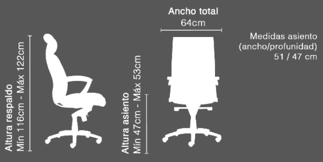 Silla de Directorio Noa Reclinable con Apoyacabeza